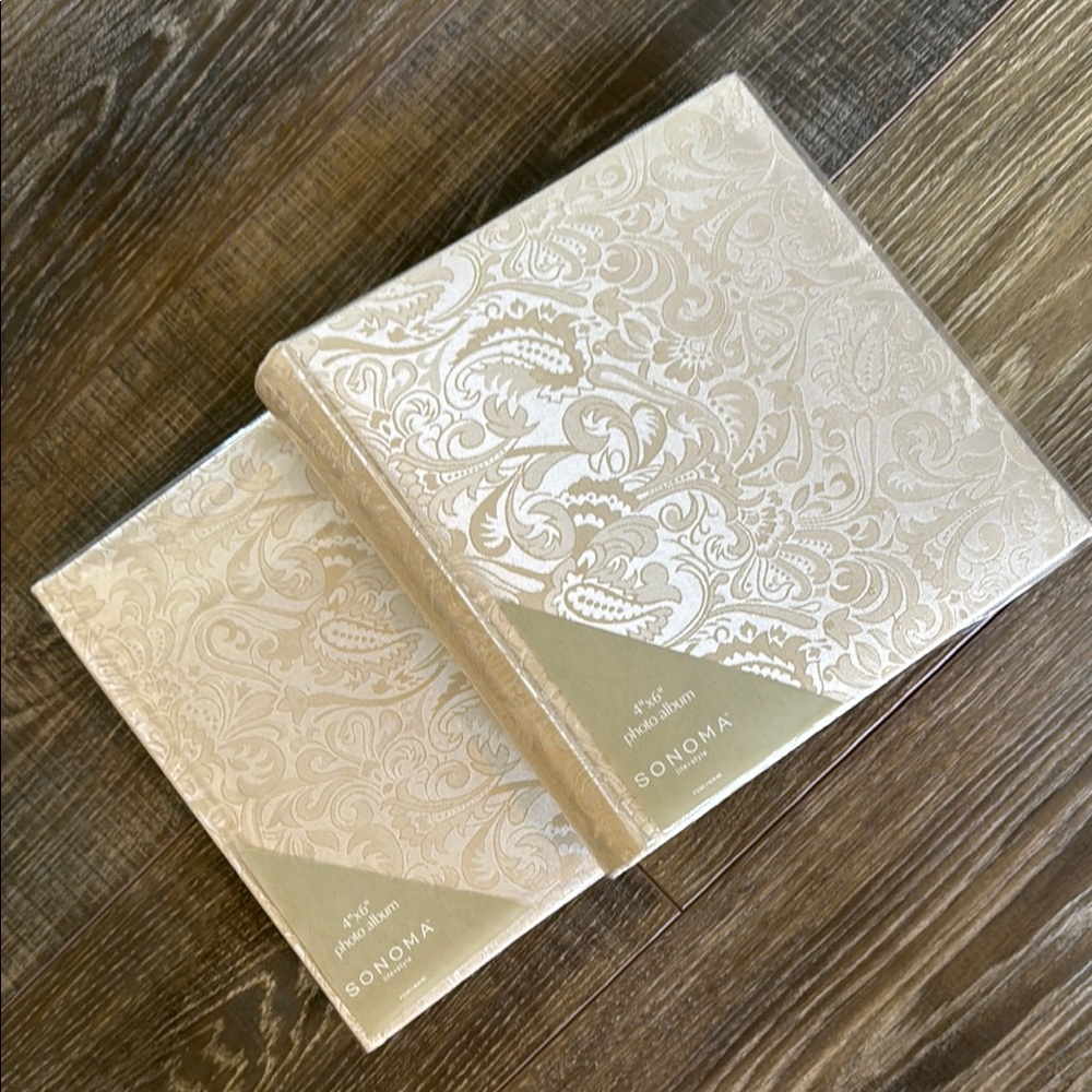Sonoma Home Cream Paisley Photo Album - Set of 2